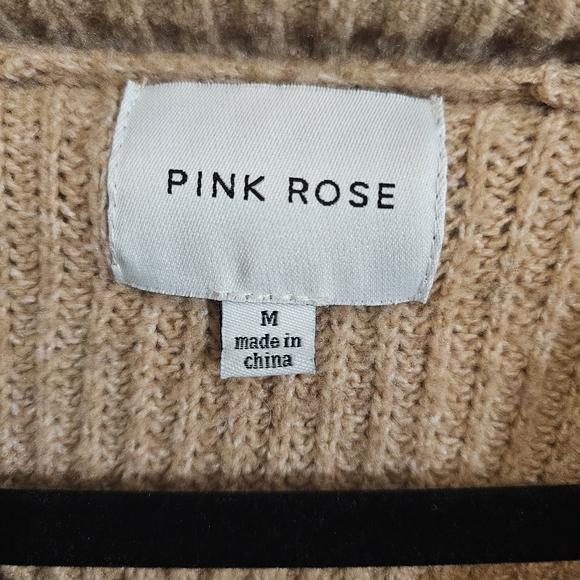 Pink Rose Men's Tan Sweater - Picture 4 of 5